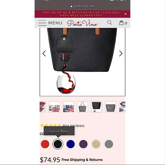 Porto Vino Wine Purse NWOT - Picture 8 of 13